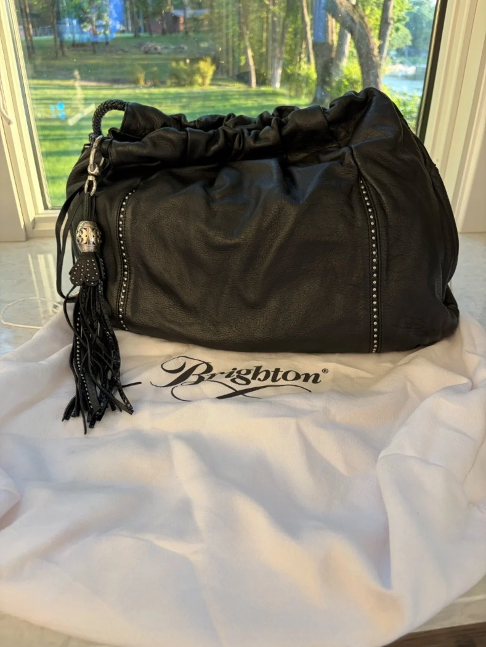 Studded Brighton Hobo Bag